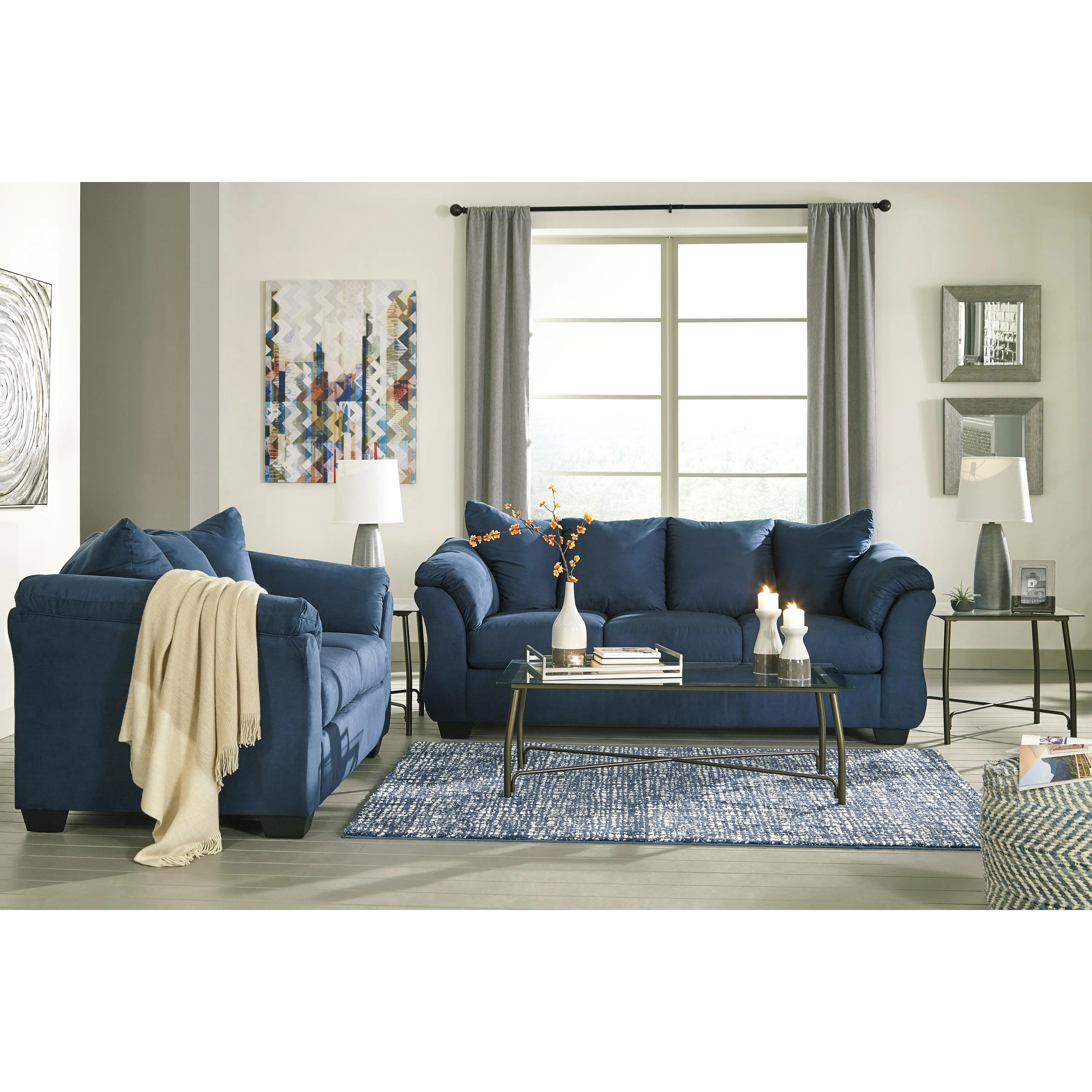 Signature Design by Ashley Darcy Stationary Fabric Loveseat 7500735