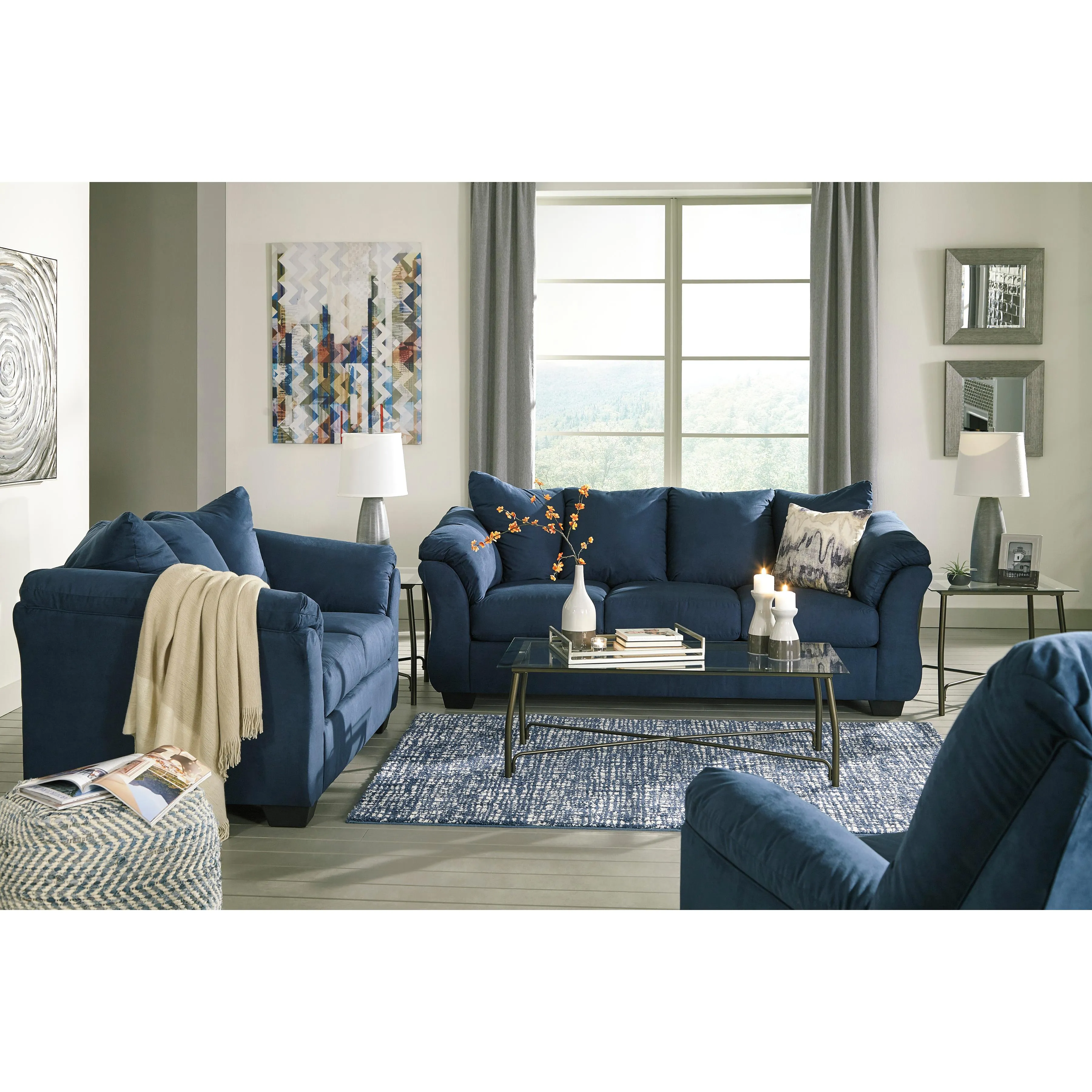 Signature Design by Ashley Darcy Stationary Fabric Loveseat 7500735