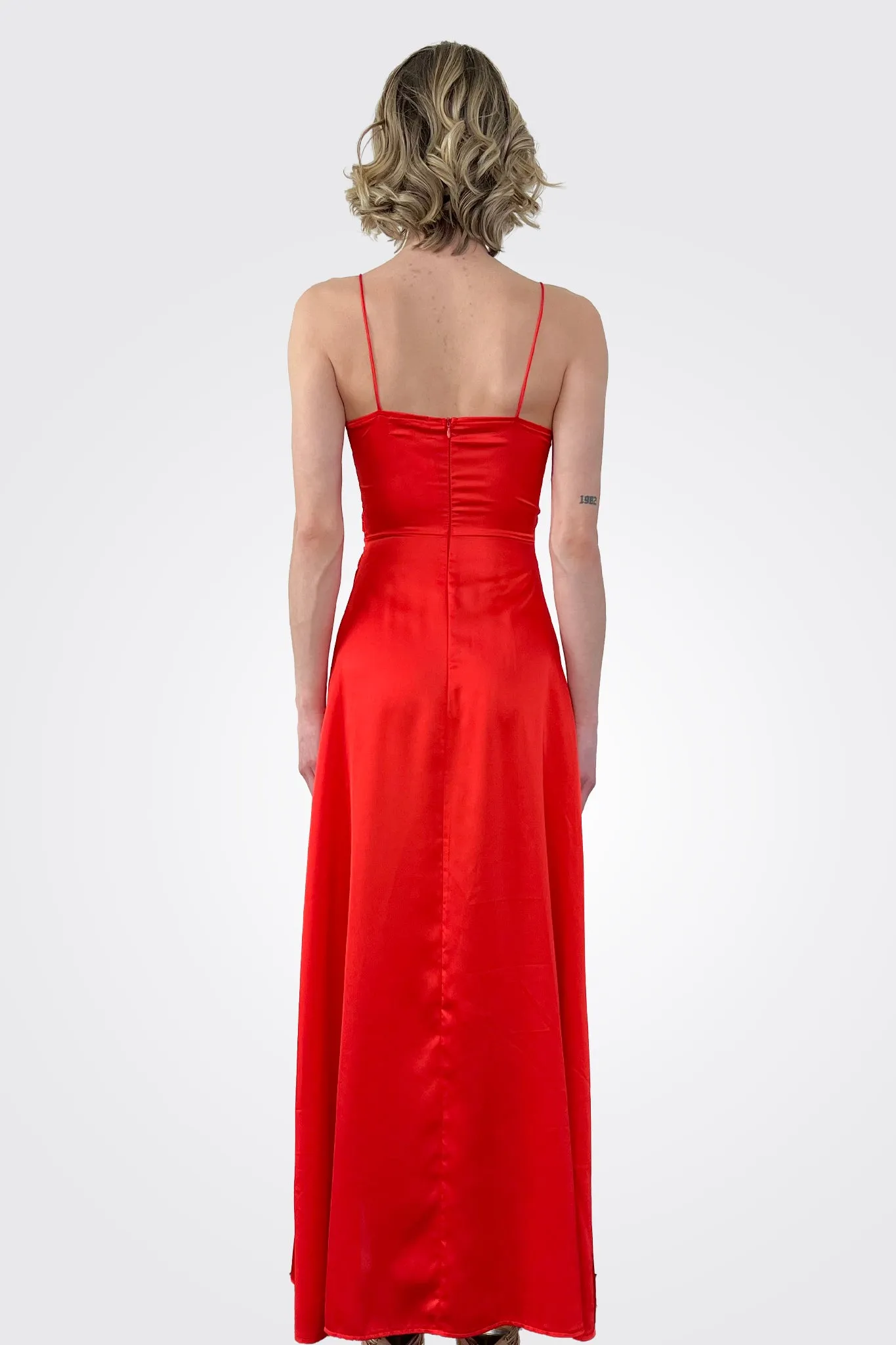 Silk Dress - Red