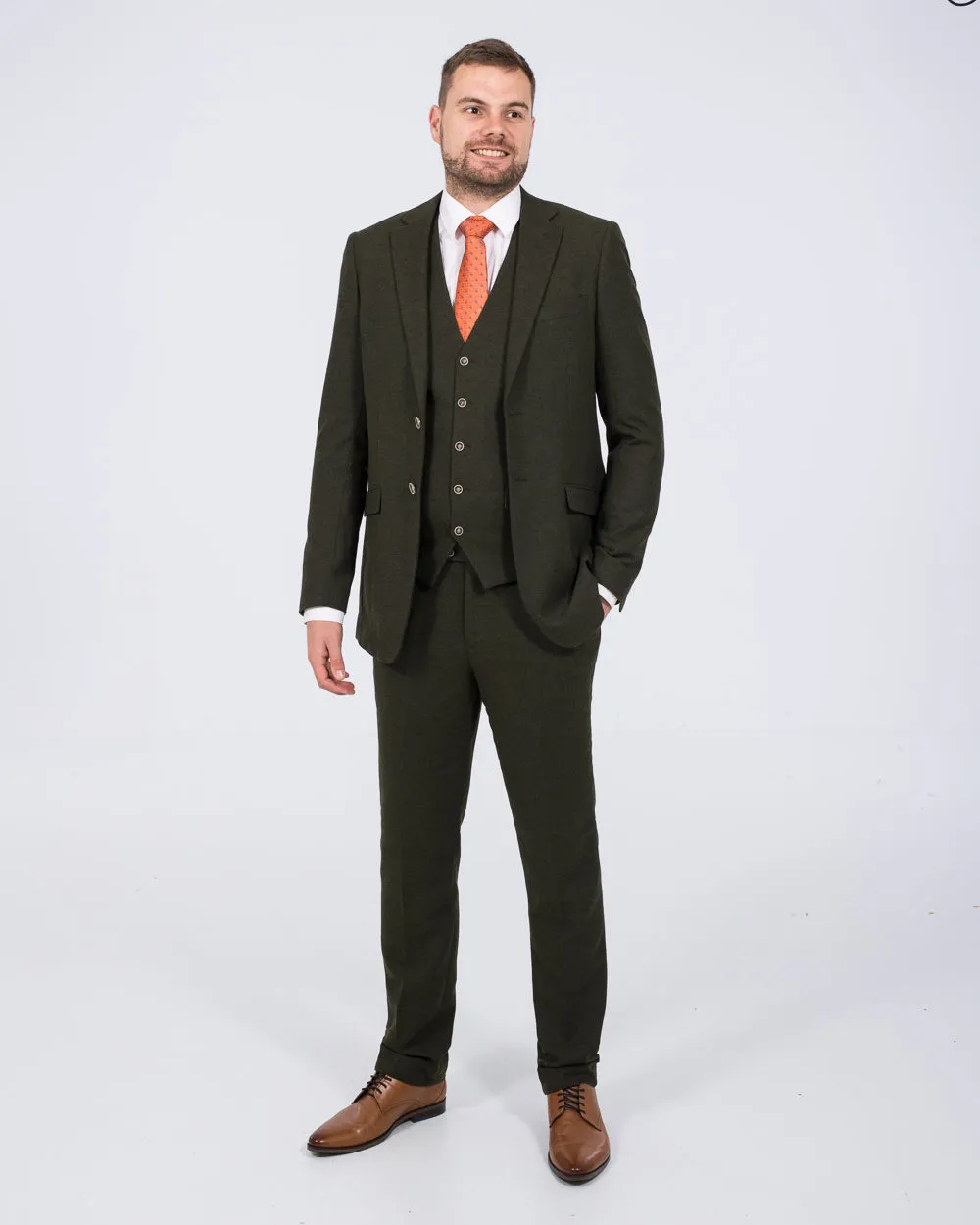 Skopes Jude Tall Suit (olive herringbone)