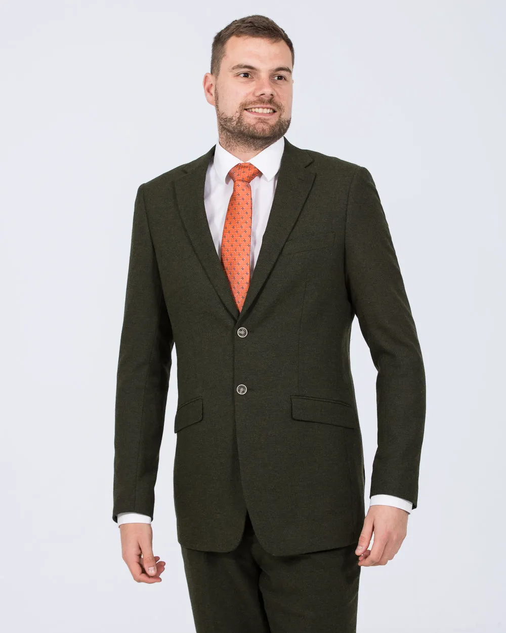 Skopes Jude Tall Suit (olive herringbone)