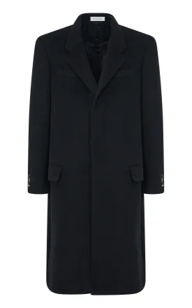 Slade Coat in Black Double-Face Recycled Cashmere