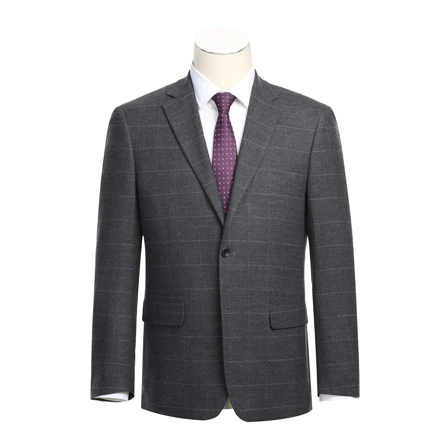 Slim Fit Checked Suit