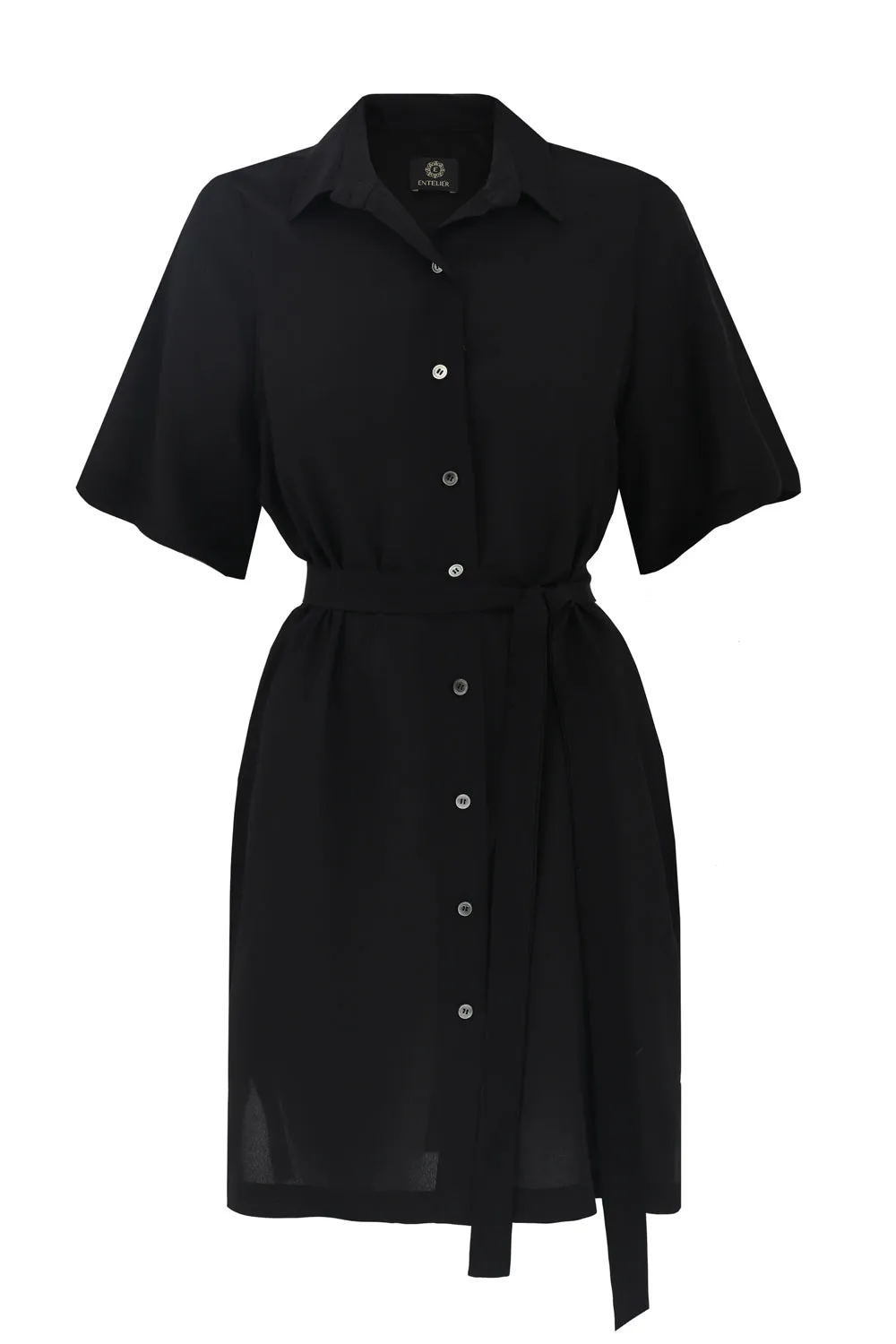 Soleil Silk Dress Black