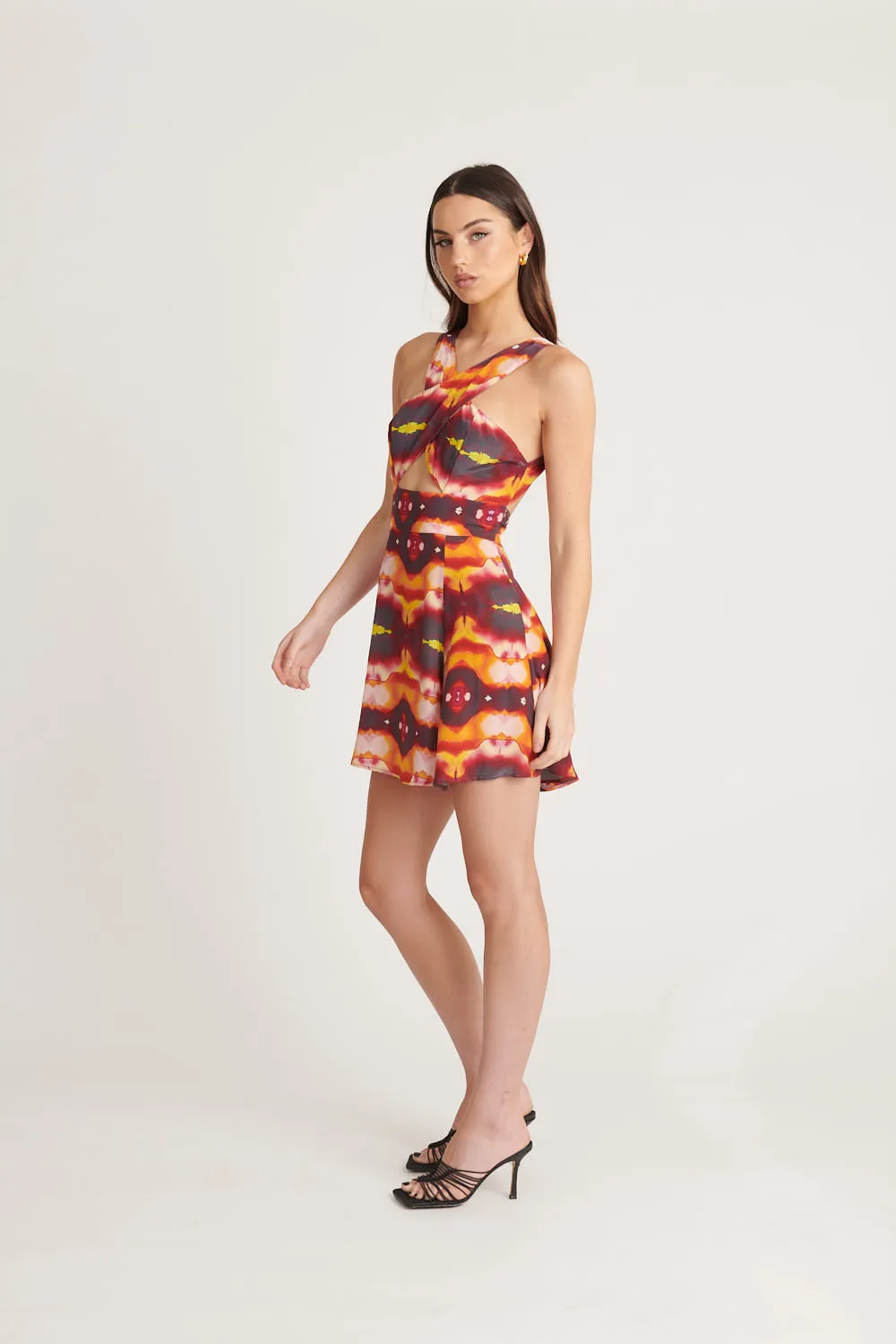 Sunset Bleed Silk Dress