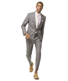 Sutton Stretch Tropical Wool Suit in Light Charcoal