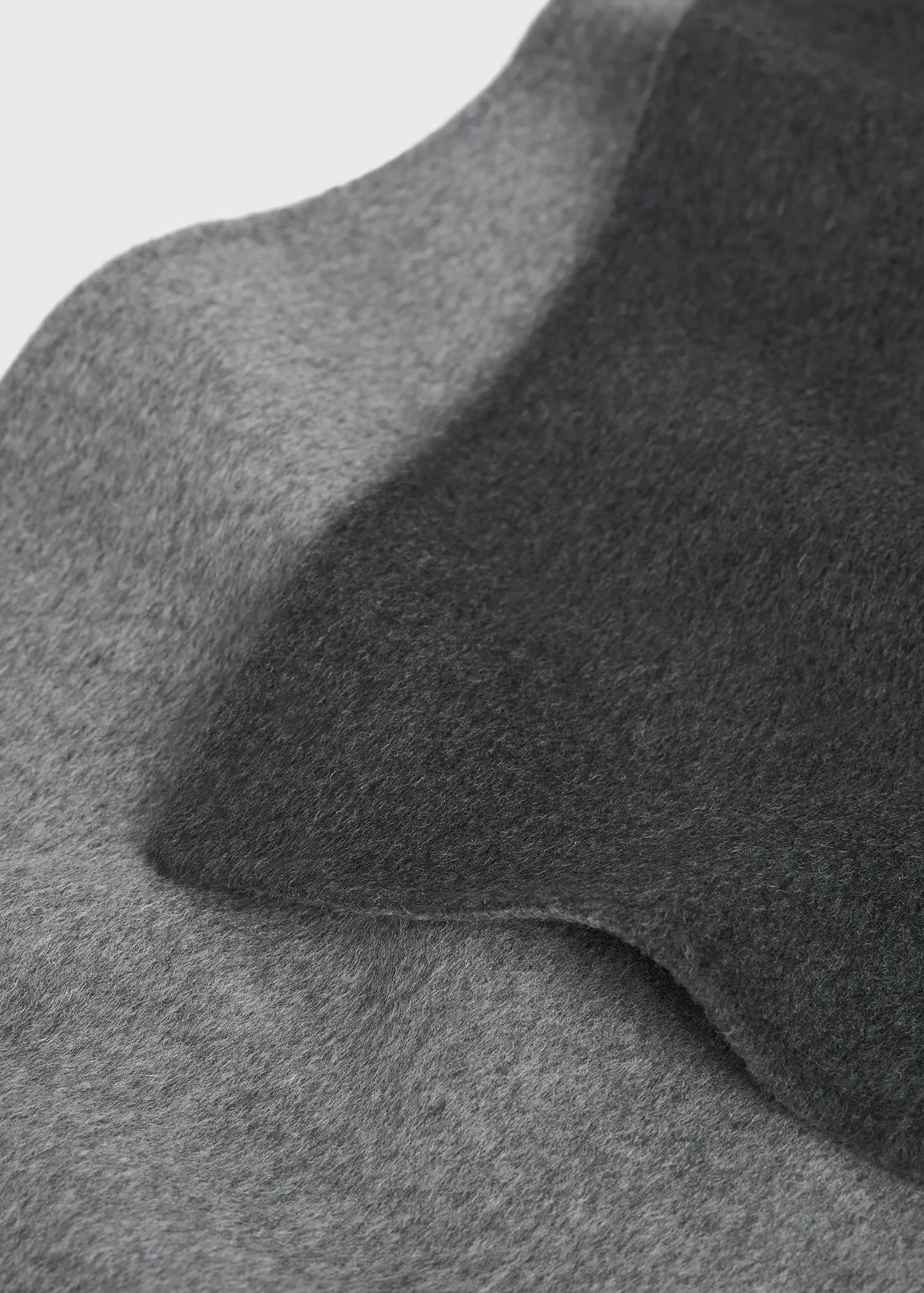 Two-tone long doublé scarf dark grey mélange