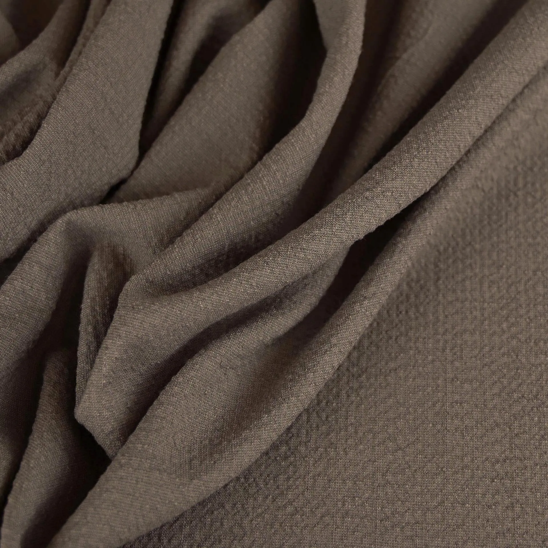 Walnut Brown Seersucker Fabric 98055