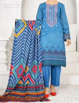 Women's "YOHNA" Embroidered Khaddar Unstitched Three Piece Suit