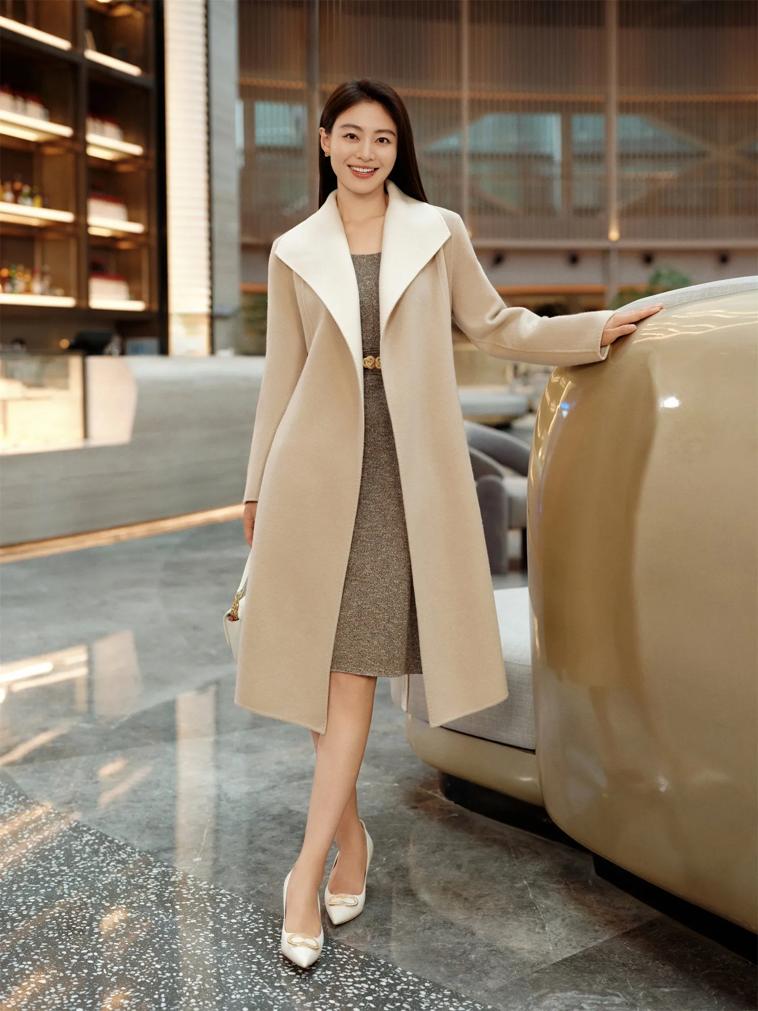 YAYING Loro Piana Long Lapel Coat