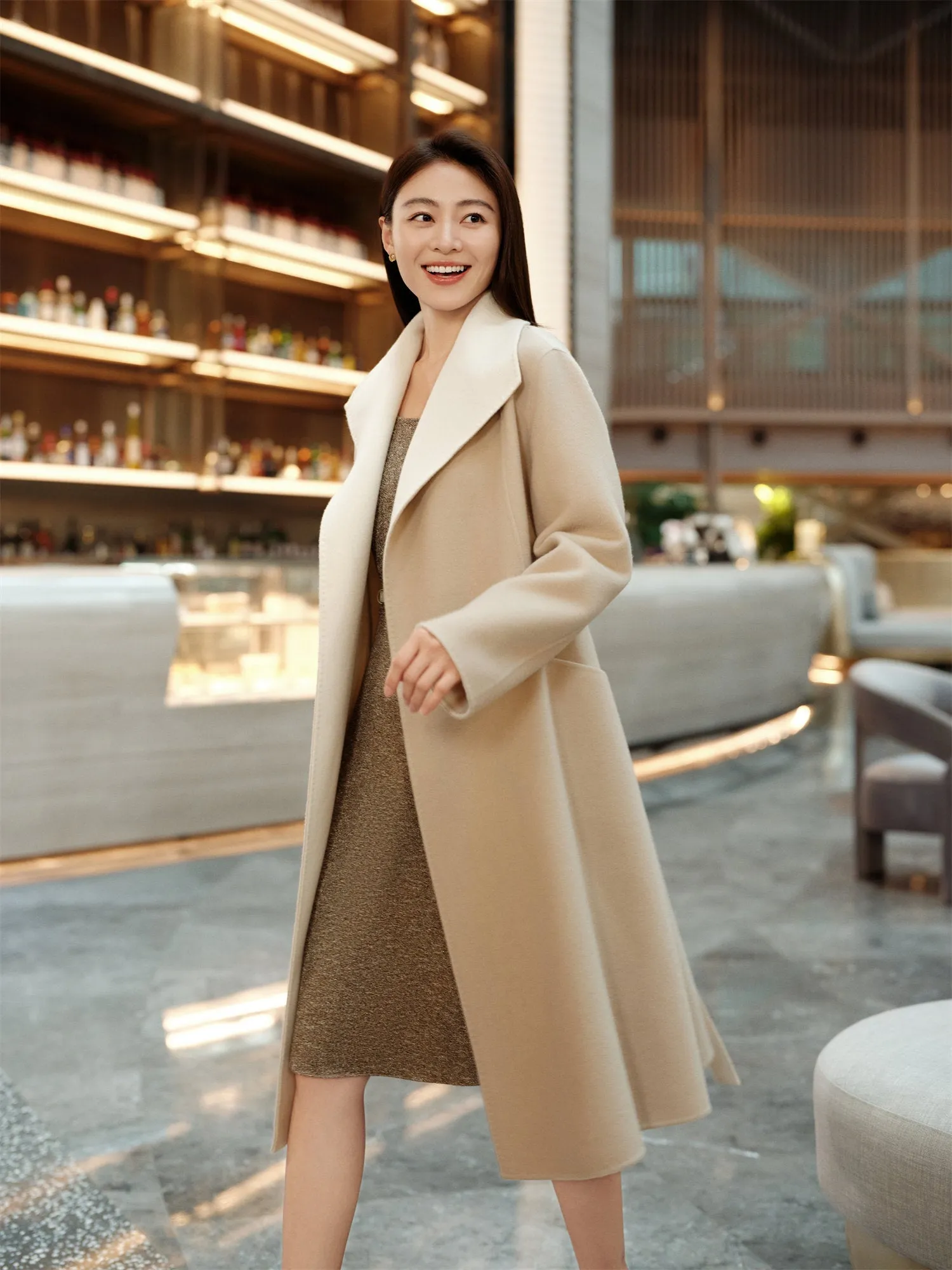 YAYING Loro Piana Long Lapel Coat